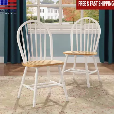 Dining Chairs Solid Wood Sturdy Durable Standard Kitchen Breakfast Nook Home NEW • $98.75