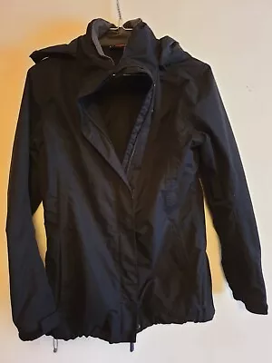 £4 • Buy Black Leightweight Raincoat. Hood. Lined. Peter Storm Brand. Ladies Size 8