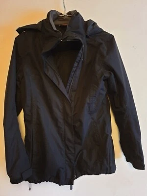 £4 • Buy Black Leightweight Raincoat. Hood. Lined. Peter Storm Brand. Ladies Size 8
