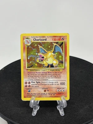 $190 • Buy Pokémon TCG Charizard Base Set 4/102 Holo Unlimited Holo Rare MP