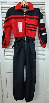 Vtg Ski Lion One Piece Ski Suit Snowsuit Snow Bib Jacket Pant 80s 90s Men's XL • $123.88