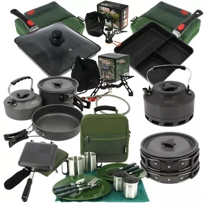 £24.95 • Buy New Fishing Cutlery Kettle Camping Set  Ngt Toastie Maker And Frying Pans