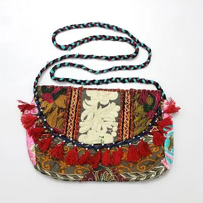 Vintage Tribal Banjara  Handmade Ethnic Women Hobo Purse Hippy Clutch Bag V • $17.99