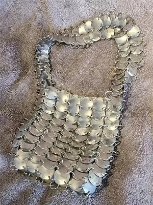 Vintage 1960's Metal Disc Chain Mail Design Ladies Handbag Barbarella Italian • £140