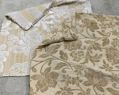 2 X Gold Damask Cushion Covers From M&S 50x50 Excellent Condition • £10