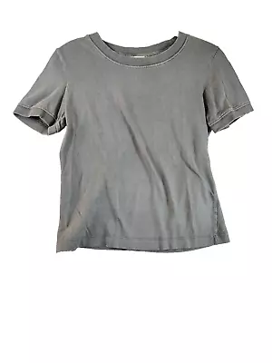 Zara Womens S Gray Acid Wash Crew Neck Short Sleeve Tee T-Shirt  • $7.99