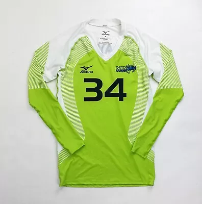 Mizuno Borinquen Coqui Volleyball Practice LS Jersey Women's M Green White • $11.50