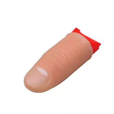 Thumb Tip Finger Fake Trick Vinyl Fun Toy Joke Prank Props Vanish Red Silk • £5.60