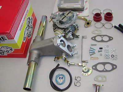 VW Bug Super Beetle 2bbl Downdraft Weber Carburetor Kit W/Premium Intake Manifld • $579.79