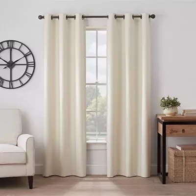 Eclipse Gabriella Absolute Zero Blackout Single Curtain Panel Ivory 40  X 95  • $17.95