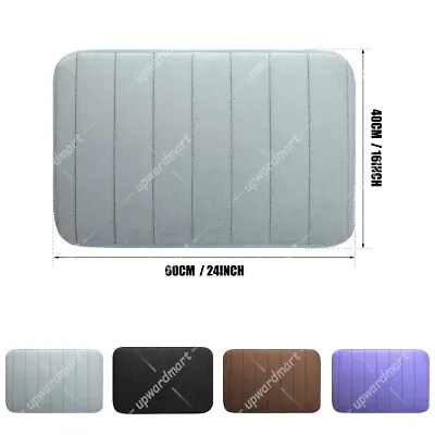 Memory Foam Bath Rug Bathroom Floor Shower Mat Carpet Non-slip Soft Absorbent • $6.99