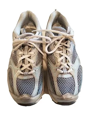 Skechers Shape-Ups XF Women's Size 8 Shoes Walking Toning Silver Blue 12320 • $18.99