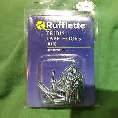 £2.99 • Buy Tridis Tape Hooks R10 Quantity 30 New Rufflette