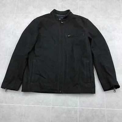 Vintage Gap Black Plain Full Zip Long Sleeve Multi-Pocket Jacket Adult Size L • $30