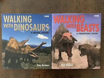 Walking With Dinosaurs/Walking With Beasts By Tim Haines (Hardcover 1999/2001) • £14.99