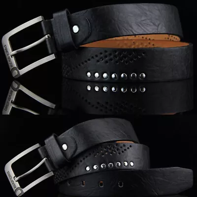 Classic Soft Mens Belt Waist Belts For Men Jeans Pants Waistband Pin Buckle HOT • $4.22