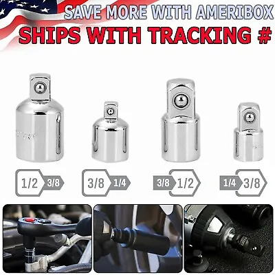 4-pack 3/8  To 1/4  1/2 Inch Drive Ratchet SOCKET ADAPTER REDUCER Air Impact Set • $5.79