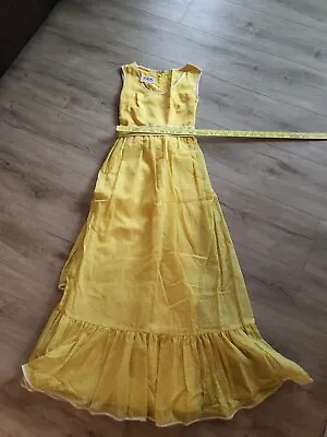 Miss Elliette Dress Vintage Yellow Dress Small  • $39