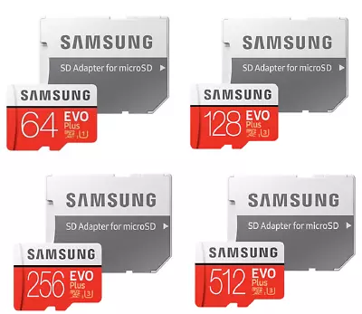 Samsung Evo Plus 64GB128GB256GB512GB MicroSD SDXC Class 10 U3 Memory Card  • £8.99