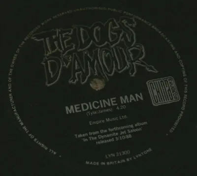 The Dogs D'Amour Medicine Man Rare UK Flexi-Disc 7  With Sleeve Out Of Print  • $6