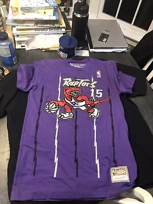 Toronto Raptors Vince Carter Mitchell & Ness Jersey T-Shirt Mens Small NBA • $14.99