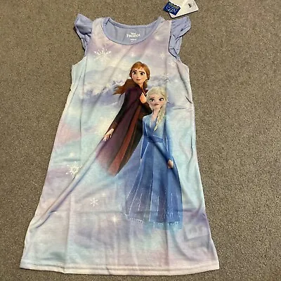 Disney Frozen Elsa 2 Girls Exclusive Short Sleeve Pajama Nightgown-Small 7/8-NWT • $5