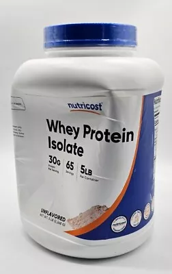 Nutricost Whey Protein Isolate Unflavored 5LBS Protein Exp 10/2026 • $52