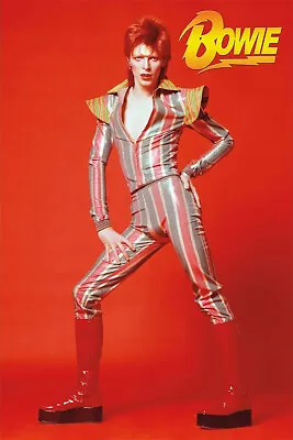 DAVID BOWIE RED LEATHER PLATFORM BOOTS GLAM POSTER (61x91cm) PICTURE PRINT ART • $12.45