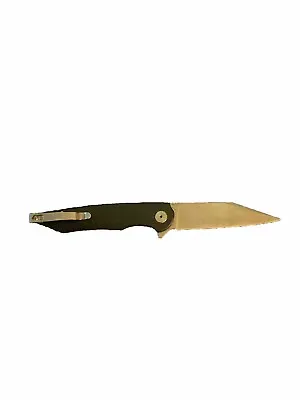 Trivisa Lynx Liner Folding Knife 3.63  14C28N Steel Blade Black Micarta Handle • $38