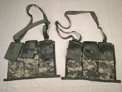 2 ACU Bandoleer Pouch 6 Mag MOLLE 6 Magazine Military Army Pouches Camo VGC • $12.95
