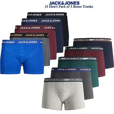 £23.99 • Buy Jack & Jones Men's Multipack Of 5 Boxer Trunks Cotton Stretch Underwear Set S-XL