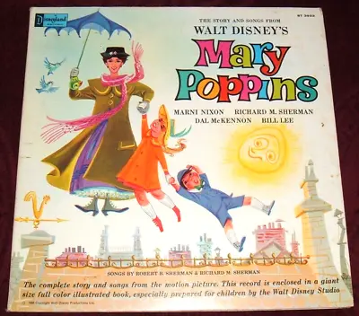 Mary Poppins..vinyl Lp Ex 1968 Disneyland Uk St3922 Walt Disney Soundtrack • £17.99