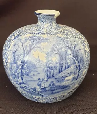 Antique James Kent Fenton Ye Old Foley Ware Vase Blue And White  • £17