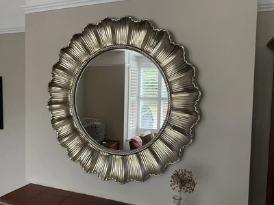 £45 • Buy Brushed Gold Wall Circular Mirror 80cm Diameter