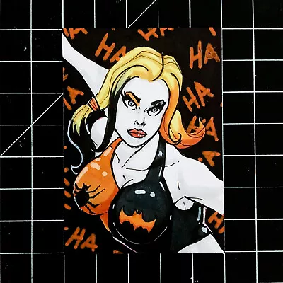 🦇 One Of A Kind Sketch Card Of Harley Quinn By Dante H Guerra! Extremely Rare! • $45.84