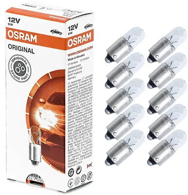 10x 3886X 6W 12V BA9s OSRAM Sidelight Bulb Interior Indicator Panel Halogen • $19.99