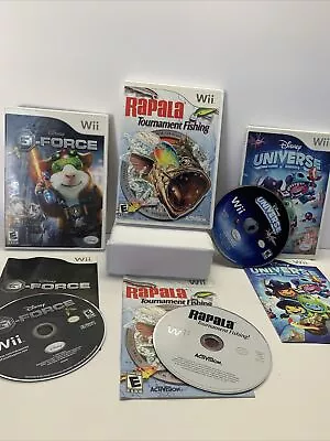 Lot Of 3 Wii Video Games Rapala G-Force Disney Universe • $22