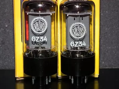 Platinum Matched Pair (2 Pcs) GZ34 Mullard 5AR4 Rectifier NOS NIB Branded Valvo • $749.50