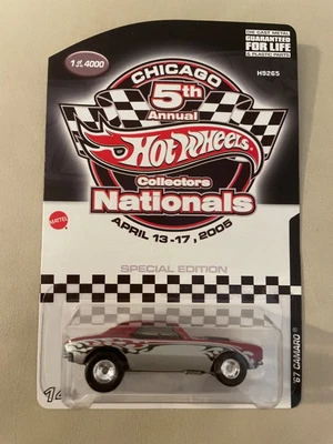 $99.95 • Buy Hot Wheels 5th Annual National Collectors ‘67 Camaro RLC  Rare 1 Of 4000