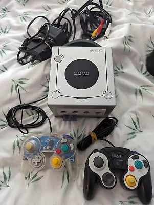 Nintendo GameCube Console Platinum + Controllers And Memory Card  • £25