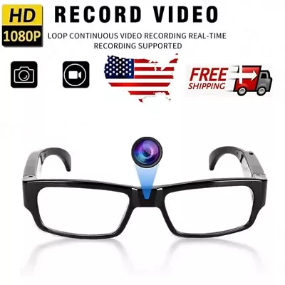 NEW Mini HD Camera Glasses Ture 1080P Sports Eyeglass Cam Video Eyewear DVR US • $37.19