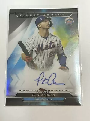 2020 Topps Finest Peter Pete Alonso Finest Moments Auto Autograph #MOMA-PA Mets • $54.99