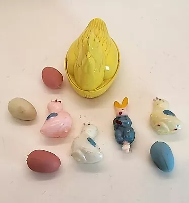 Plastic Easter Decorations Miniatures Lot Of 9 Vintage  • $10