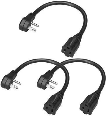 DEWENWILS 3 Pack Short Power Extension Cord Cable 1 Ft Outlet Saver SJT 14 AWG • $11.89