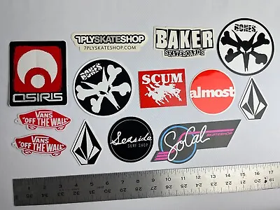 Skateboard Sticker LOT - Powell / Volcom / Osiris / Baker NOS • $16.99