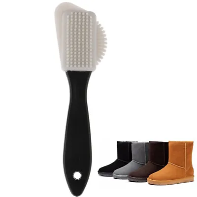 $4.45 • Buy 1PcsBlack 3 Side Cleaning Brush Suede Nubuck Boot Shoes S Shape Shoe Cle.82