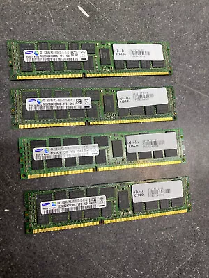 £14.99 • Buy 64GB KIT (4 X 16GB) SAMSUNG PC3L-8500R Server RAM ECC M393B2K70CMB SERVER #6S