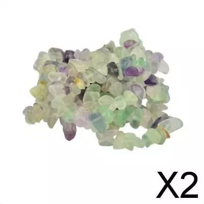2x34 Inch/ Strand Jewelry DIY Findings Natural Rainbow Fluorite Gemstone • £9.14