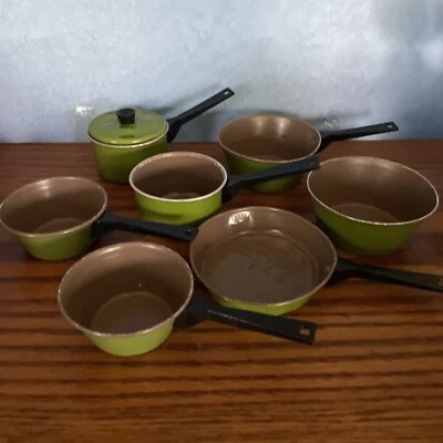 $12.75 • Buy Vintage Chilton Toys Aluminum Specialty Play Kitchen Green Fruit Pots & Pans