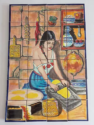 25  CERAMIC TILE MURAL Mexican Talavera Mosaic Hand Painted Backsplash • $149